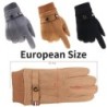 Winter suede gloves - touch screen function - windproof - anti-slip - unisex