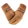 Winter suede gloves - touch screen function - windproof - anti-slip - unisex