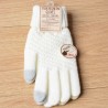 Warm thick winter gloves - touch screen function - cashmere