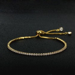 Elegant armband - med cubic zirconia - justerbart