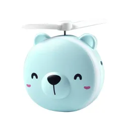 Mini pocket mirror - with fan - LED light - piggy head shape