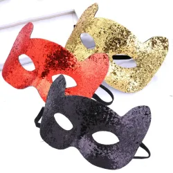 Glitter kitten - eye mask - for Halloween / masquerades