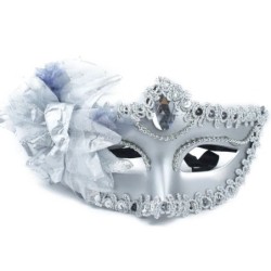 Sexy Venetian eye mask - with diamonds / feathers / flowers - for Halloween / masquerades