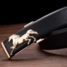 Fashionable leather belt - metal buckle with horse
