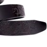 Luxurious leather belt - with automatic buckle - V letter / snake design