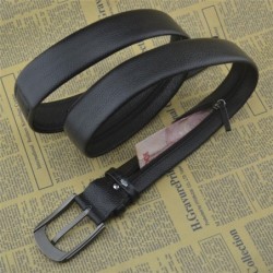Leather belt with zipper - hide money pouch