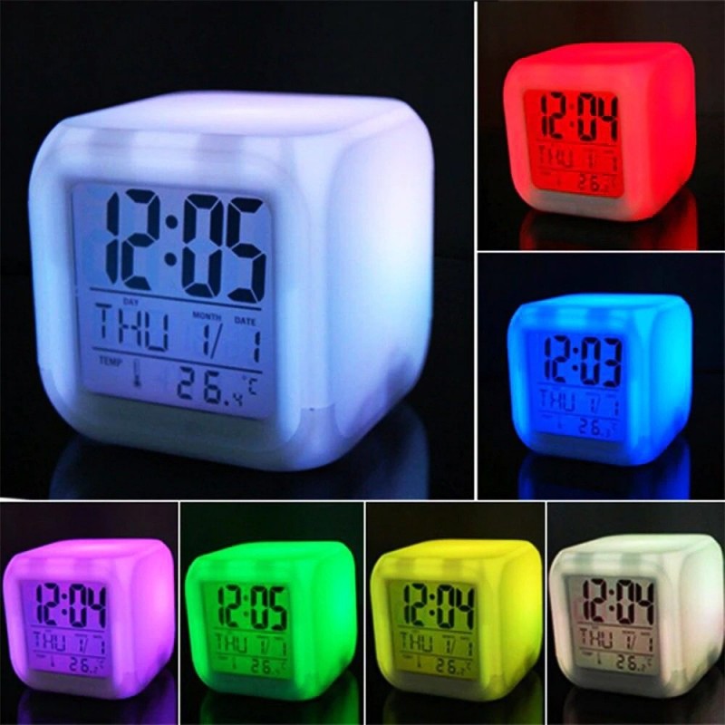 Digital väckarklocka - LED - termometer - datum