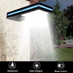 144 LED - soldrivet utomhusljus med rörelsesensor - vattentät