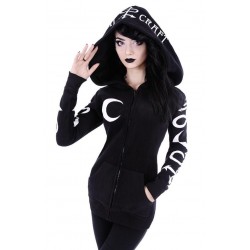 Gotisk punk Witch - hoodie med dragkedja - Witch Craft