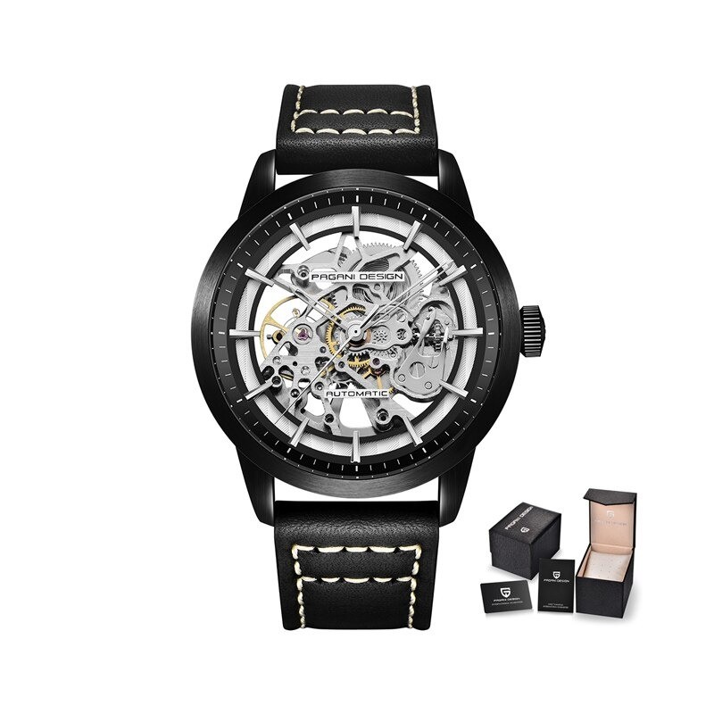 Pagani Design - luxurious automatic men's watch - stainless steel - leather strap - waterproofWatches