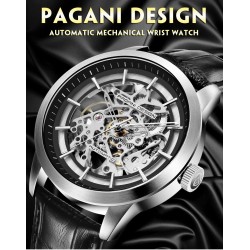 Pagani Design - luxurious automatic men's watch - stainless steel - leather strap - waterproofWatches