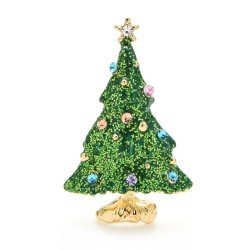 Snowing Christmas Tree - with rhinestones - elegant broochBrooches