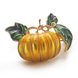 Halloween pumpa - emalj brosch