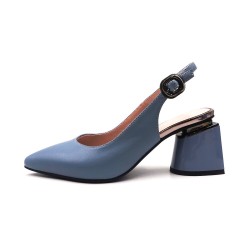 Slingback pumps for women - genuine leather