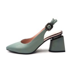 Slingback pumps for women - genuine leather