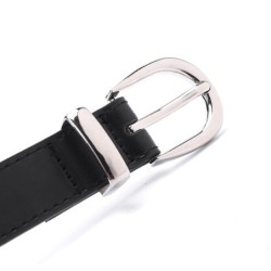 Luxurious leather belt - with alloy buckleBelts