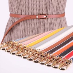 Faux leather belts for women - candy colour - adjustable