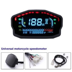 Universal motorcycle speedometer - digital - waterproof - led