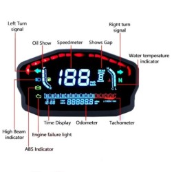Universal motorcycle speedometer - LCD digital backlight - LED - waterproofElectronics