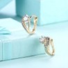 Beautiful heart shaped earrings for women - zirconia - valentines gift