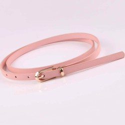 Faux leather belts for women - candy colour - adjustable