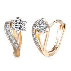 Beautiful heart shaped earrings for women - zirconia - valentines gift