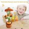 Electric cactus with Spanish sombrero - funny plush doll - twisting / dancing / recording