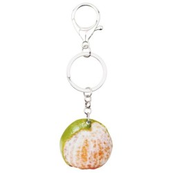 Metal keychain - with acrylic tangerine