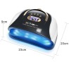 Professional nail lamp - dryer - with 4 timer setting / handle - UV - 57 LED - 114W