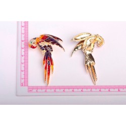 Luxurious crystal red parrot brooch