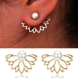 Crystal stud earrings for women - Gold / Sliver