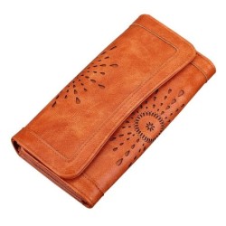 Vintage design wallet for women - high quality leather