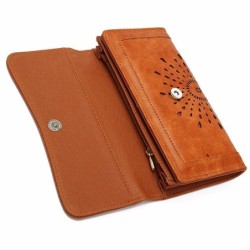 Vintage design wallet for women - high quality leather