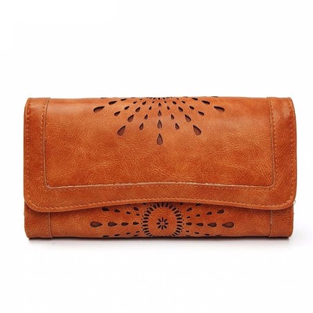 Vintage design wallet for women - high quality leather