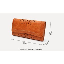 Vintage design wallet for women - high quality leather