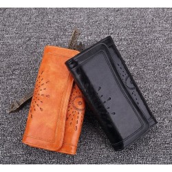Vintage design wallet for women - high quality leather