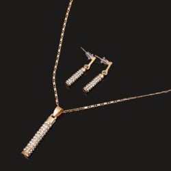 Rhinestone Jewellery set for women  - necklace with earrings