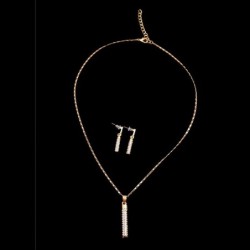 Rhinestone Jewellery set for women  - necklace with earrings