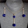 Gold plated  necklace pendant  / earrings - set for women - gift