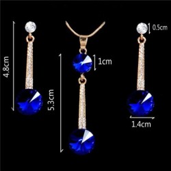 Gold plated  necklace pendant  / earrings - set for women - gift