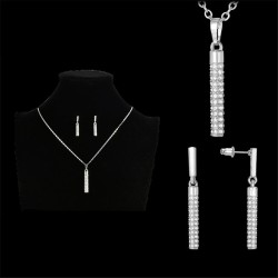 Rhinestone Jewellery set for women  - necklace with earrings