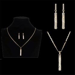 Rhinestone Jewellery set for women  - necklace with earrings