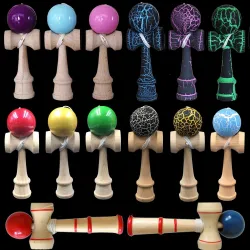 Trä Kendama leksaker - jonglering boll - avstressande / pedagogisk leksak - för vuxna / barn - 12cm