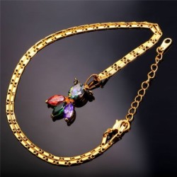 Elegant halsband med färgglada kristallfiskar