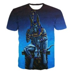 Klassisk kortärmad t-shirt - med egyptisk faraotryck