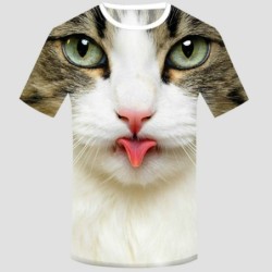 Klassisk kortärmad t-shirt - 3D katttryckt - unisex