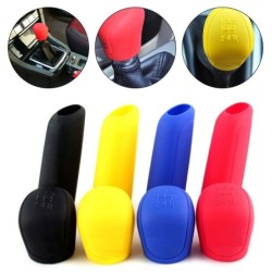 Universal car gear head shift / handbrake grip cover - silicone - 2 pieces setGear shift knobs