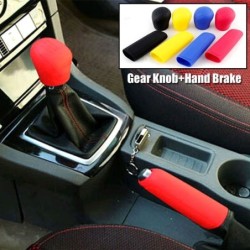 Universal car gear head shift / handbrake grip cover - silicone - 2 pieces setGear shift knobs