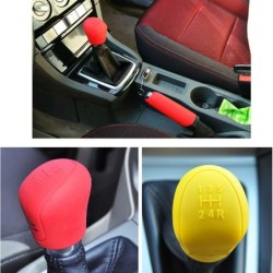 Universal car gear head shift / handbrake grip cover - silicone - 2 pieces setGear shift knobs