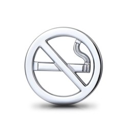 Bilinredningsdekal i metall - Rökning förbjuden